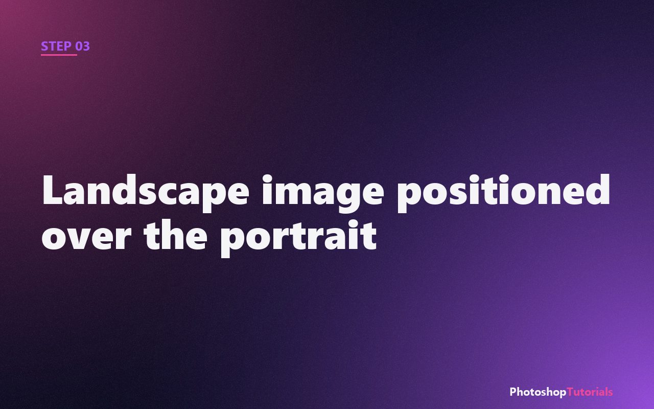 Screenshot: Landscape image positioned over the portrait