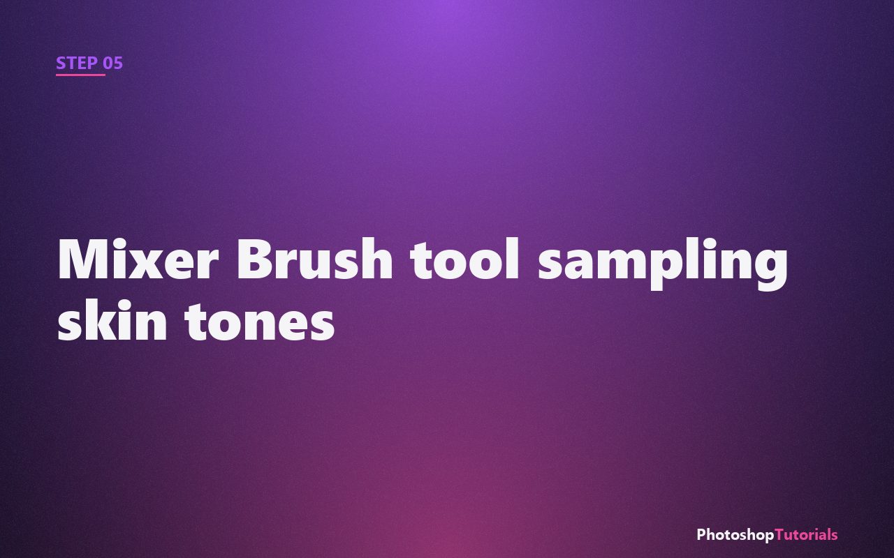 Screenshot: Mixer Brush tool sampling skin tones