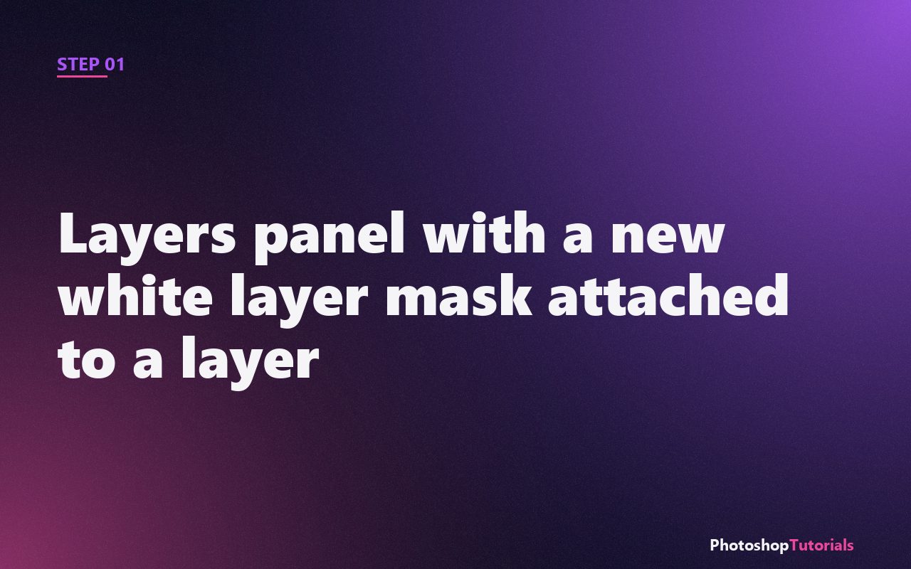 Screenshot: Layers panel with a new white layer mask attached to a layer