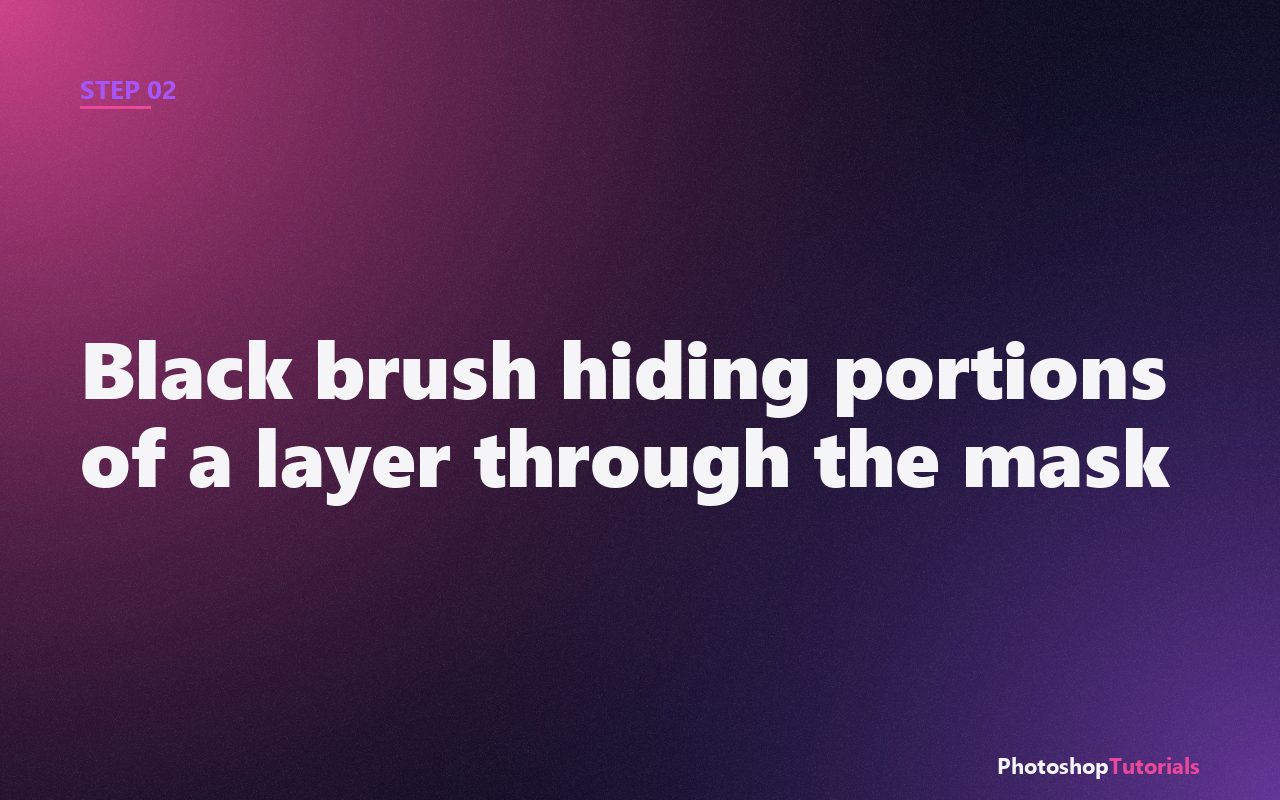 Screenshot: Black brush hiding portions of a layer through the mask