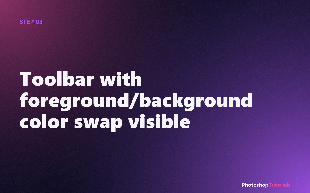 Screenshot: Toolbar with foreground/background color swap visible