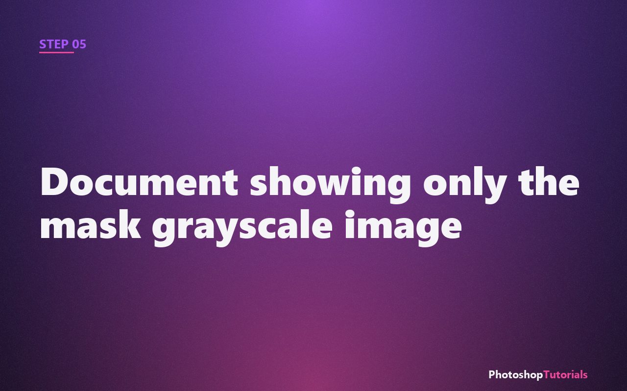 Screenshot: Document showing only the mask grayscale image