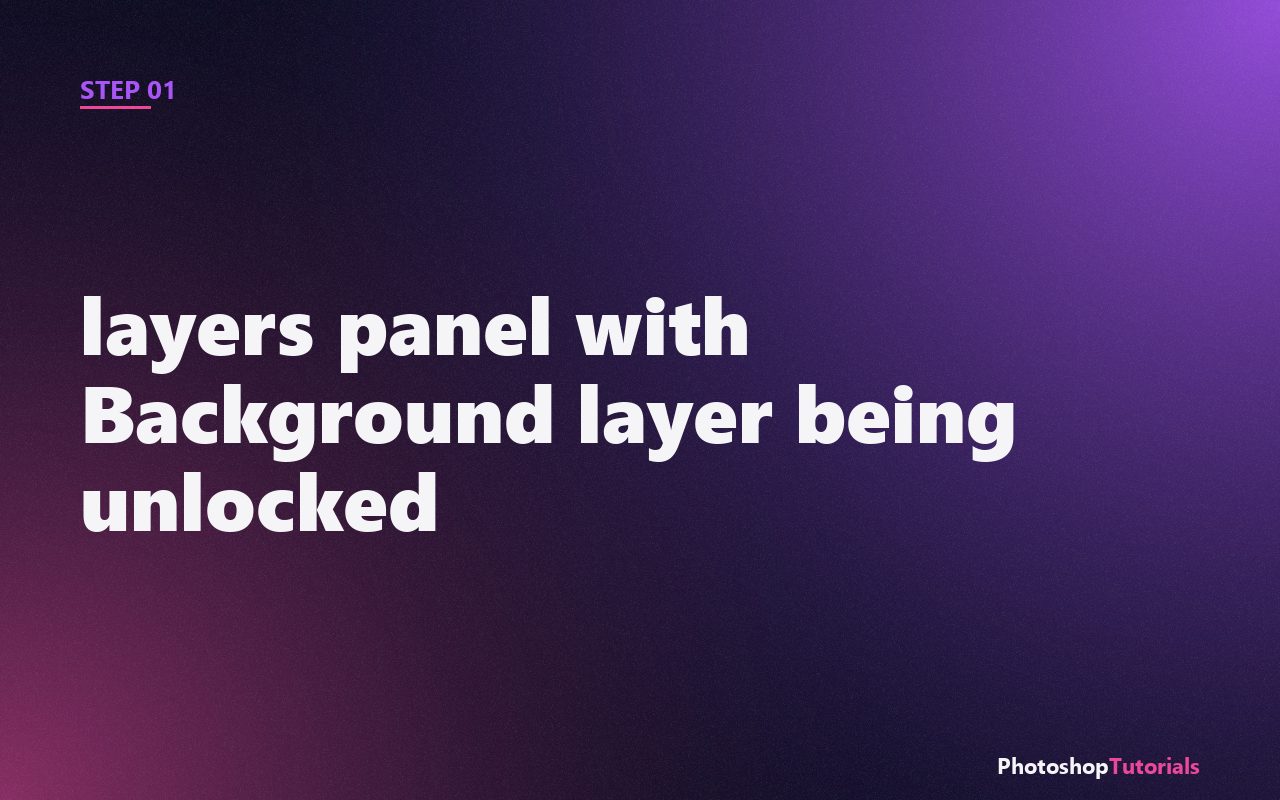 Screenshot: layers panel with Background layer being unlocked