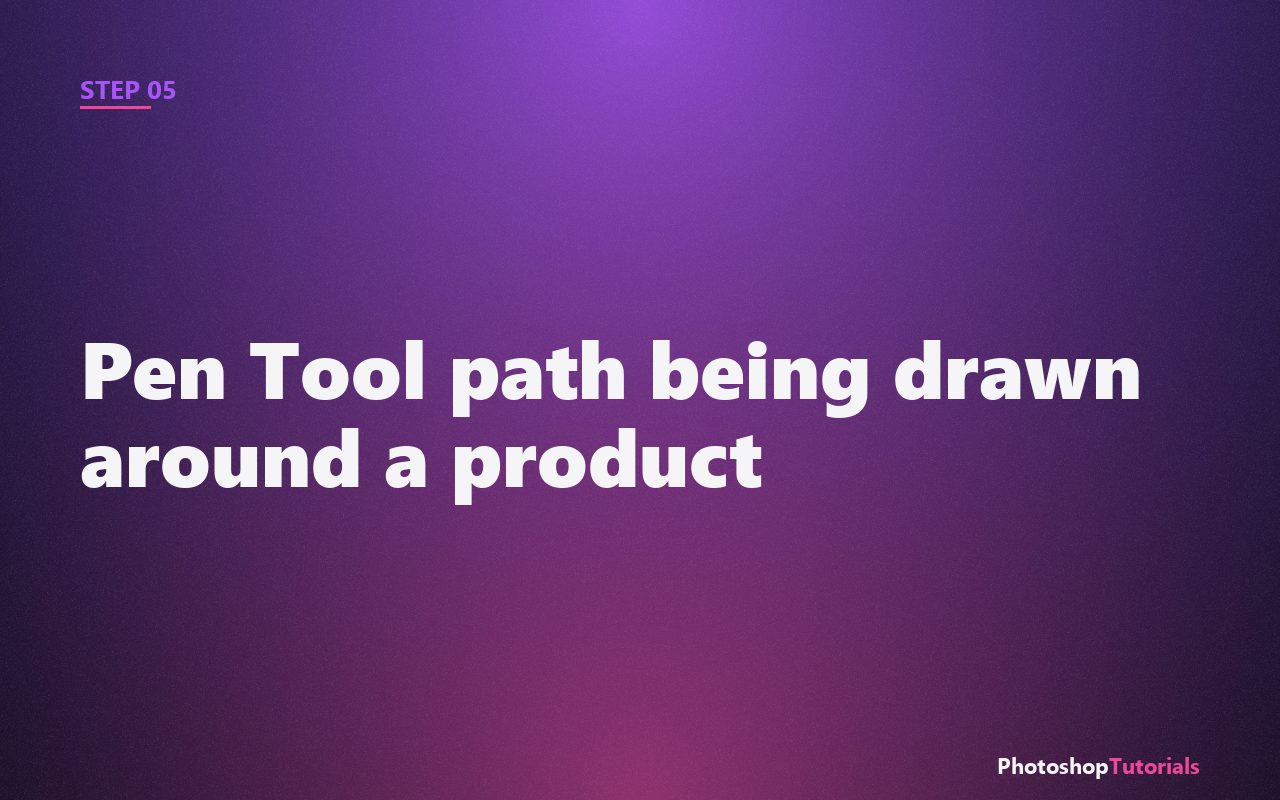 Screenshot: Pen Tool path being drawn around a product